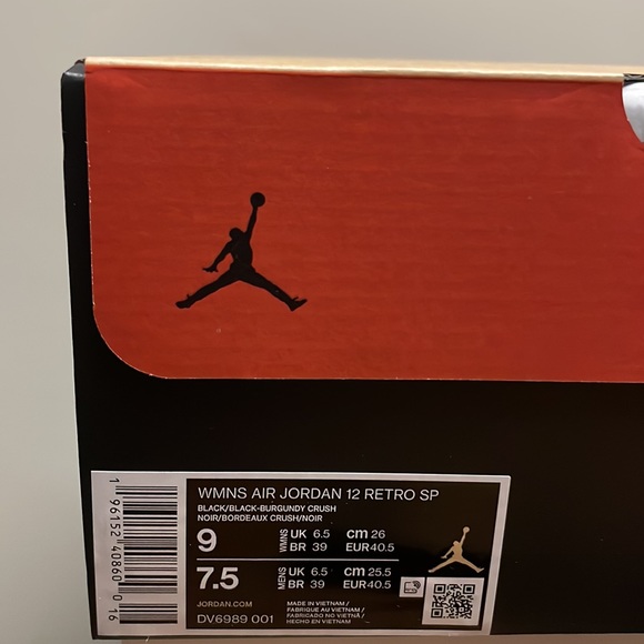 Nike Air Jordan 12 Retro SP A MA MANIERE                   WMNS 8,9/MENS 6.5,7.5 - Picture 6 of 6